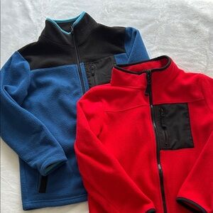 Sonoma Black Fleece Jacket with Blue Trim